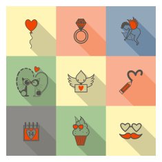 Happy Valentines Day Icons N544