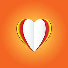 Abstract paper heart Love