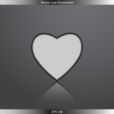 Vector heart web flat icon