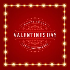 Happy Valentine's Day Glowing Decoration Light Bulbs N3