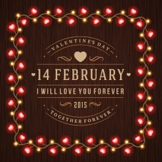Happy Valentine's Day Glowing Decoration Light Bulbs N4
