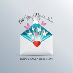 Butterfly take off from inside open envelope