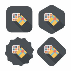 Valentine's Day chocolate flat icon with long shadow eps10 N42