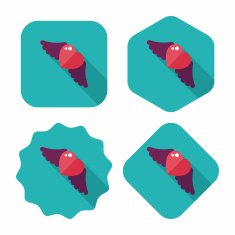 Valentine's Day love heart flat icon with long shadow eps10 N43