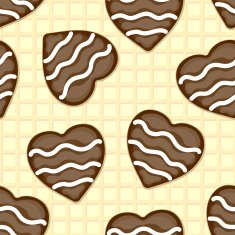 background of chocolate hearts N2