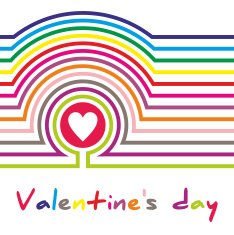 Valentine's Day poster Typography Vector illustration