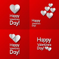 Set of Valentines day greeting cards N6