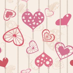 Hearts attached to a chain of