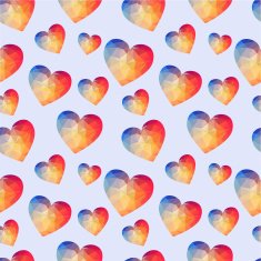 Triangle seamless heart pattern great for Valentine's Day