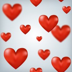 Flying red hearts Happy Valentine's Day great for your N4