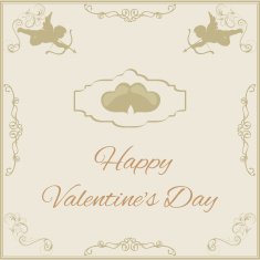 greeting card for Valentine's Day in vintage styl N2