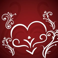Valentines day hand drawn greeting card N3