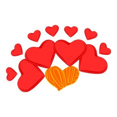 flower with petals in the form of heart