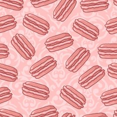 Vector cute pink seamless Valentine's Day pattern