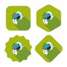 Valentine's Day lover bird flat icon with long shadow eps10 N92