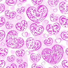 Seamless pattern of hearts N32