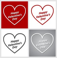Set of Valentines Day hearts
