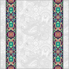 lace border stripe in ornate floral background N8