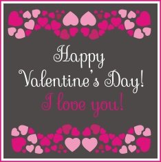 Valentines day vintage lettering background - vector stock