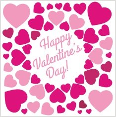Pink Hearts - Valentines day vintage lettering background Vector