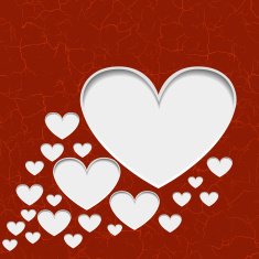 Hearts with shadow N3