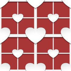 Hearts with shadow N16
