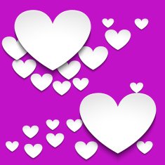 Hearts with shadow N18