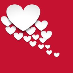 Hearts with shadow N19