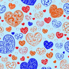 Seamless pattern of hearts N34