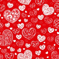 Seamless pattern of hearts N40