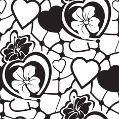 Seamless texture with heart N6