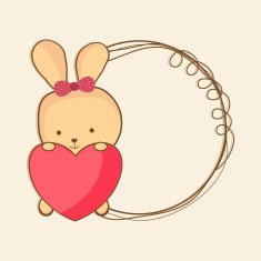 Happy Valentine's Day celebration with blank frame
