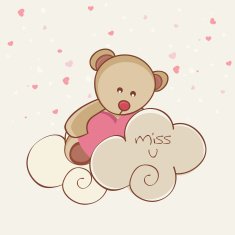 Happy Valentine's Day celebration with cute teddy