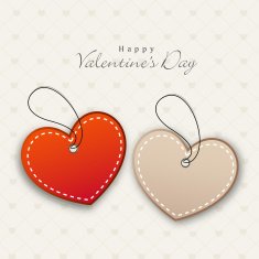 Happy Valentine's Day celebrations with tags