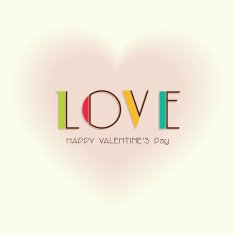 Happy Valentine's Day celebrations with text Love