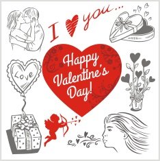 Valentines day - vector set N4