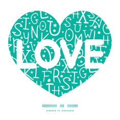 Vector white on green alphabet letters love text frame pattern N2