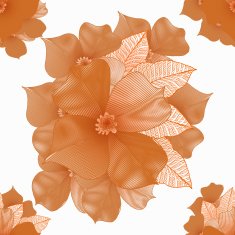 Hand drawn decorative background with flowers seamless backgrou