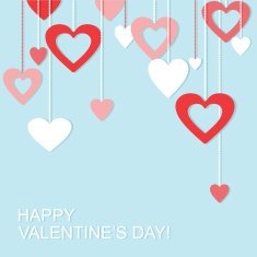 Hearts Decorations valentine's Day Card