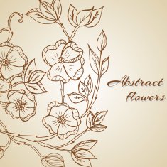 Abstract background with flowers in vintage style N5