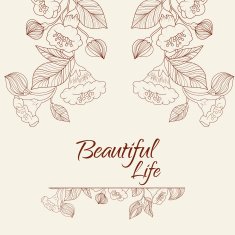 Beautiful flowers in vintage style