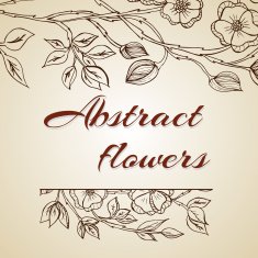 Abstract background with flowers in vintage style N10