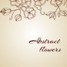 Abstract background with flowers in vintage style N12