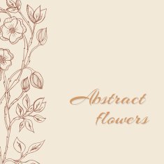 Abstract background with flowers in vintage style N13
