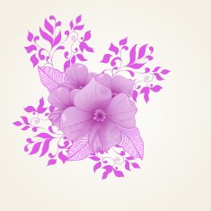 Abstract background with flowers in vintage style N16