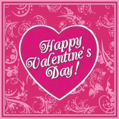 Valentines day vintage lettering background - vector stock N3