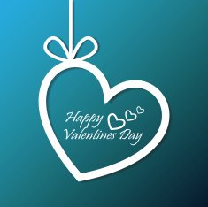 Heart Paper Sticker With Shadow Valentine's day vector illustrat N11