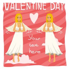 Happy valentine day greeting card