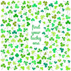 Cute clover flower postcard