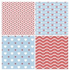 vector Valentine's day patterns